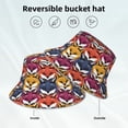 thumbnail image 5 of Kll Fox Face Bucket Hat For Women Men Packable Travel Beach Sun Hat Outdoor Rave Accessories Reflective Fisherman Cap, 5 of 9