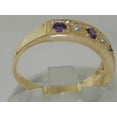 thumbnail image 4 of LBG Solid 10k .417 Yellow Gold Cultured Pearl and Amethyst Womens Band Ring - Sizes 4 to 12 Available, 4 of 6