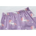 thumbnail image 7 of POPTEM Girls Pajamas Unicorn Graphic Short Sleeves Pjs 2-Pieces Sleepwear Sets Purple 7T, 7 of 7