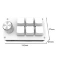 thumbnail image 5 of TISHITA with Knob Mini Keyboard 6-Key Professional RGB for Laptops White celadon glaze, 5 of 5