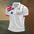 thumbnail image 2 of MNCEKFOD Polo Shirts For Men Stylish British Flag Printed Button Down Shirts Short Sleeve Relaxed Fit Mens Tops White L, 2 of 3