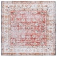thumbnail image 2 of SAFAVIEH Arizona Aria Distressed Machine Washable Area Rug, Rust/Beige, 6' x 6' Square, 2 of 13