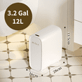 thumbnail image 6 of Mrbin Motion Sensor Adsorption Bathroom Trash Can with Butterfly Lid, 12L/3.17gal Automatic Slim Electric Narrow Plastic Waste Basket for Near Desk Office, Bedroom, Kitchen, Rv, White, 6 of 8