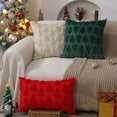 thumbnail image 3 of TETOU 18"x18"Set of 2 Christmas Tree Pillow Covers,Xmas Soft Faux Fur Wool Couch Cushion for Sofa Bedroom Living Room Home Farmhouse Winter Christmas Decor (Beige), 3 of 7