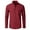 Burgundy, variant on Jinda Men's Soft Button Down Shirt Long Sleeve Dress Shirt Formal Fashion Summer Cotton Spandex Button Up Shirt Grey 18.5