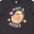 thumbnail image 4 of Inktastic Valentines Day Pugs and Kisses with Pink Hearts Youth T-Shirt, 4 of 5