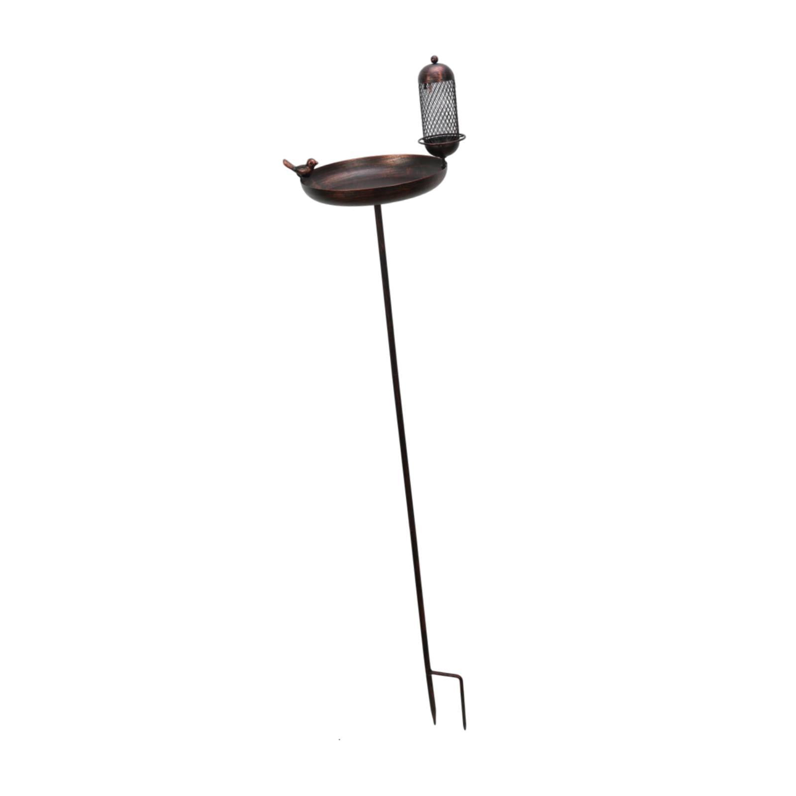 simhoa Bird Bath Birdfeeder Metal Ornament Spa with Pile Decoration Water Bowl Bird Bath Bird Feeders for Lawn Outdoors in The Back Terrace