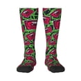 thumbnail image 2 of Picia Women Crew Soft Moisture-wicking Socks Graffiti Tape Pattern Design Cotton Socks, One Size fit All, 2 of 9