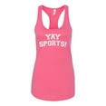 thumbnail image 2 of Wild Bobby YAY SPORTS! Sports Women Racerback Tank Top, Hot Pink, Medium, 2 of 5
