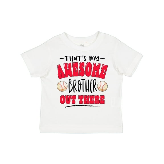 Inktastic That's My Awesome Brother out There with Baseballs Boys or Girls Toddler T-Shirt