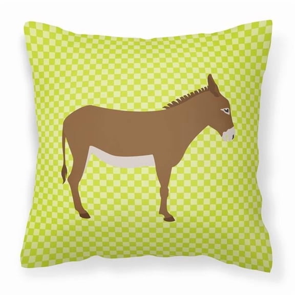 Carolines Treasures BB7675PW1818 Cotentin Donkey Green Fabric Decorative Pillow, 18 x 18 in.