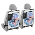 thumbnail image 2 of Pastel waves stormy sunset art Back Seat Cover + Pocket Storage Organizer, 243 Pack Multifunctional Kick Mats Backseat Protector, 2 of 5
