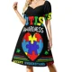thumbnail image 3 of AUTISMO - ACEPTAR ENTENDER AMOR Vestido de manga corta trajes de playa para mujeres Ropa femenina vestidos de fiesta mujeres, 3 of 7