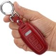 thumbnail image 1 of Key Fob Cover Compatible with Fit for Audi A4 A3 Q3 Q5 Q7 TT TTS RS3 S4 S3 A1 S6 RS4 RS6 Q2L ABS Smart Remote Key Case Keychain Case Holder Protector,Deep Red, 1 of 7