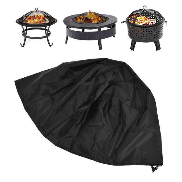 Pit 85x40cm Outdoor Patio Fire Pit Cover Home Waterproof UV Resistant Patio Fireplace Cover