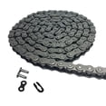 thumbnail image 1 of AZSSMUK 08A 40# Cadena de rodillos - 5 pies 40Mn Material de acero al carbono con 1 eslabón de conexión para reemplazo de cadena de bicicleta Go Kart Mini, 1 of 5