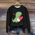 thumbnail image 1 of Jsaierl Sweatshirts pour Femmes Imprimé Dinosaure Tendance Hauts Mignons Décontractés Pulls Amples Automne Manches Longues Col Rond Sweatshirt, 1 of 4