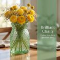 thumbnail image 2 of Unique Bargains Modern Geometric Wide Mouth Glass Flower Vase Grass Green 4.5"x4.5"x6.3", 2 of 7