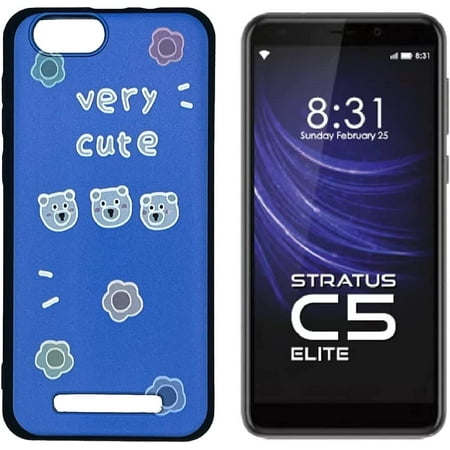 Compatible for For Cloud Mobile Stratus C5 Elite TPU 1-Piece Cover Phone Case - Bear