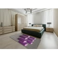 thumbnail image 4 of Ahgly Company Indoor Square Patterned Plum Purple Novelty Area Rugs, 8' Square, 4 of 6
