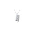 thumbnail image 1 of Diamond Channel Set Pendant in 14K White Gold 0.50 CT TDWPerfect Jewelry Gift, 1 of 2