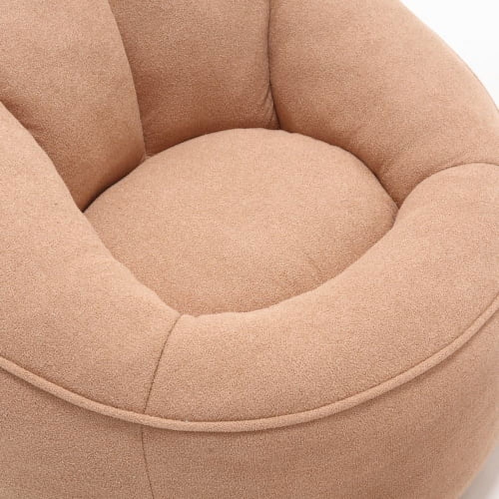 Armrest Bean Bag Chairs with Filler Comfy Bean Bag Chair for Adults and Kids Soft Microfiber Velvet Floor Sofa for Living Room Bedroom No Assembly Required Bag with Footrest