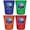 Multicolor (4-Pack), variant on Jacksonville Florida Design A Souvenir Full Color 2 oz Round Shot Glass Blue