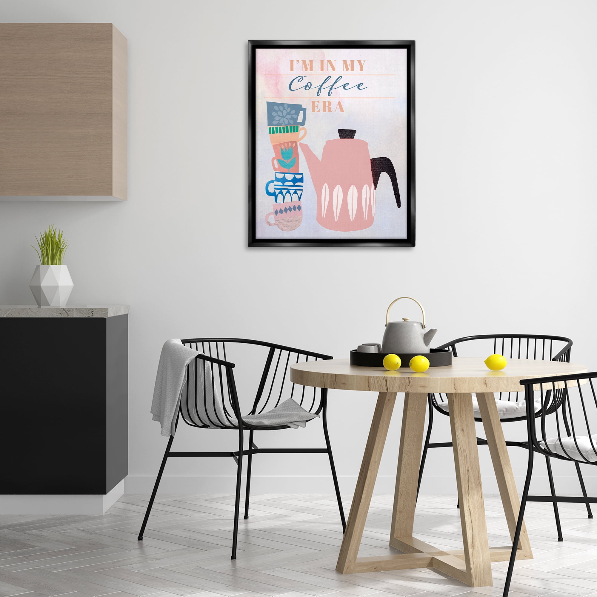 Stupell Industries My Coffee Era Food & Beverage Painting Black Floater Framed Art Print Wall Art, 25 x 31
