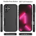thumbnail image 3 of iPhone 16 Plus Case ,2 in 1 Phone Case for iPhone 16 Plus 6.7 inch ,Takfox Shockproof Protection Heavy Duty Armor Durable Hard Plastic & Rubber Rugged Full Body Bumper Cover- Black, 3 of 8