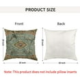 thumbnail image 4 of Boho Pillow Covers 20x20 Inch, Persian Carpet Green Vintage Throw Pillow Cover Antique Ethnic Decorative Green Pillow Cases Home Decor Square Linen Pillowcase, 4 of 6