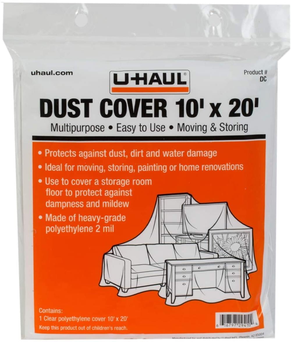 UHaul Moving and Storage Dust Cover Plastic Water Resistant Drop