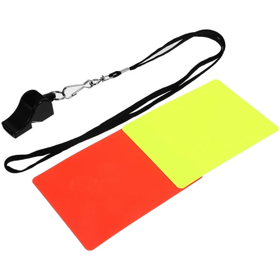 GOOHOCHY  Red and Yellow Card Whistle Set Referee Cards Whistles Sports Child