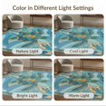 thumbnail image 7 of ODIKA 8'x10' Washable Area Rug Non-Slip Chair-Friendly Mat Mosaic Ocean Border Entryway Teal Beachy Nautical Turtle Stained Playful for Dining Room, Large Office, Lounge, 7 of 7