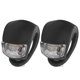 thumbnail image 2 of Dos luces delanteras y traseras de bicicleta, led, luz de advertencia de silicona de ahorro de energía, luz blanca (dos negras), 2 of 10