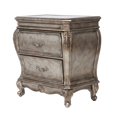 thumbnail image 1 of ACME Table de Chevet Supérieure en Granite à 2 Tiroirs en Platine Antique, 1 of 2