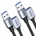 thumbnail image 1 of UGREEN 2 Pack USB Extension Cable, (1.5 FT+ 1.5 FT) USB Extender USB 3.0 Extension Cable Nylon Braided Compatible with Webcam, Camera, Phone, USB hub, Mouse, Keyboard, Printer, Hard Drive, Headset, 1 of 9
