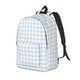 thumbnail image 1 of Balery Blue Checkboard Mochila Clásica Impresa Básica para Viaje, Mochila Escolar Resistente al Agua, Mochila de Lona con Correas Ajustables-Medium, 1 of 5