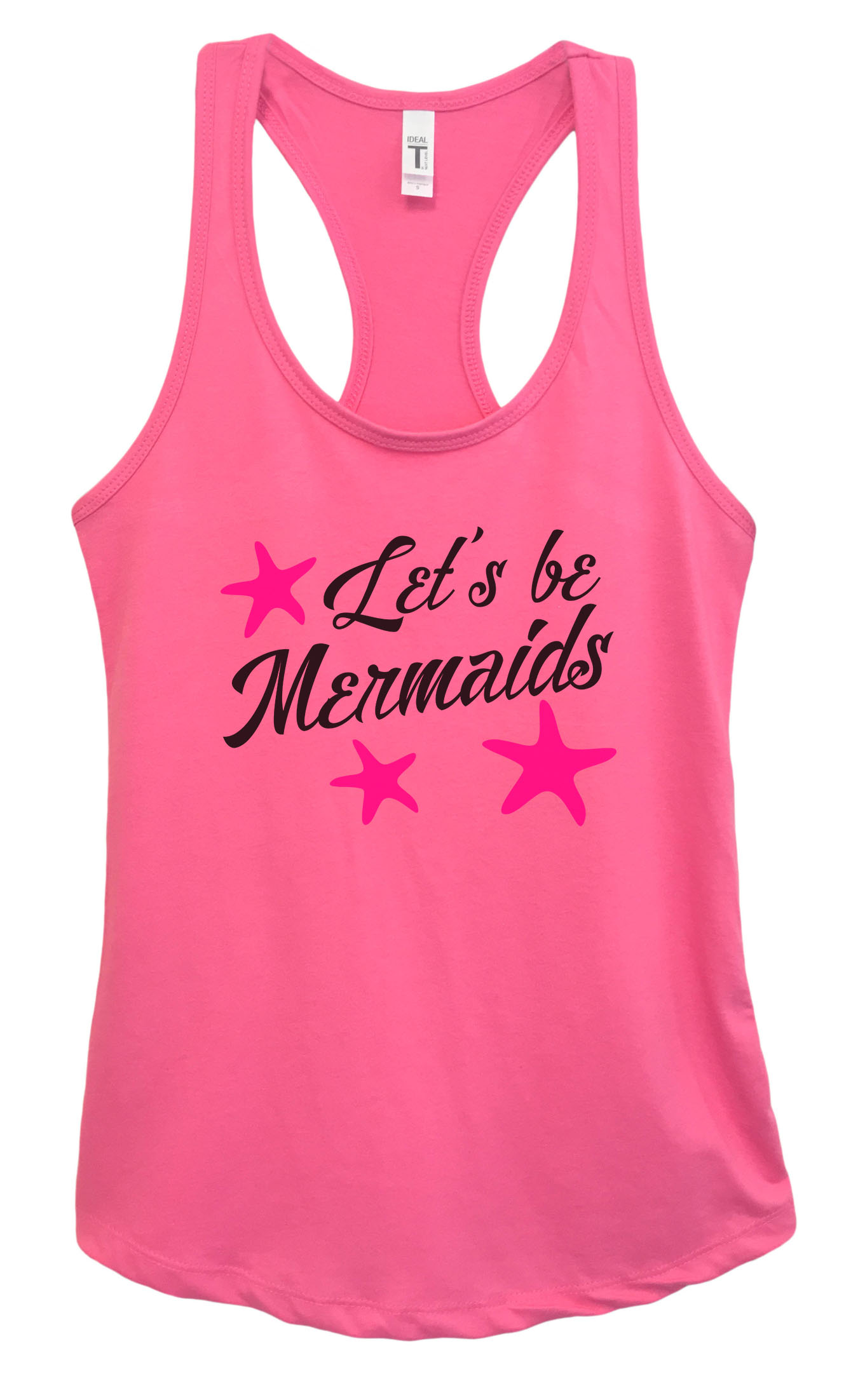 Funny Threadz - Womens Basic Tank Top "Let's Be Mermaids" Beach