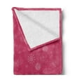 thumbnail image 2 of Winter Soft Flannel Fleece Blanket, Gentle White Snowflakes on Pink Background Soft Feminine Romantic Seasonal Pattern, Cozy Plush for Indoor and Outdoor Use, 60" x 80", Pink White, by Ambesonne, 2 of 5