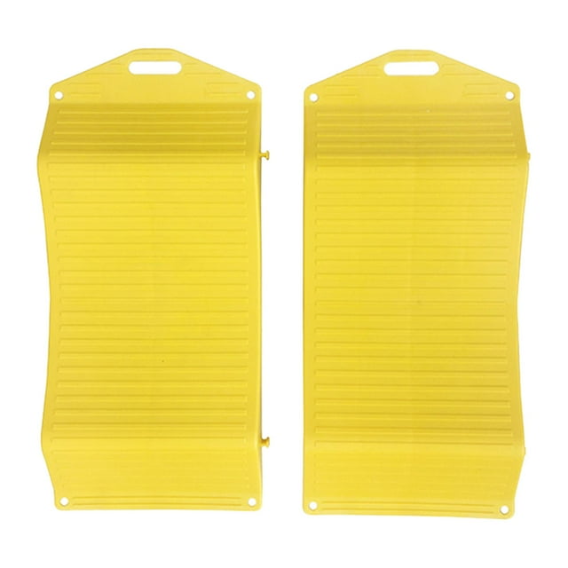 Almencla 2Pcs Ramps Highly Visible Easy Installation Vehicle Storage Ramps Yellow