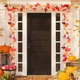 thumbnail image 5 of sruoe Halloween Decoration, Fall Garland Maple Leaf, Artificial Green Plant, Christmas Fall Maple Garland, Hanging Fall Leaves for Thanksgiving Autumn Home Decoration, 5 of 6