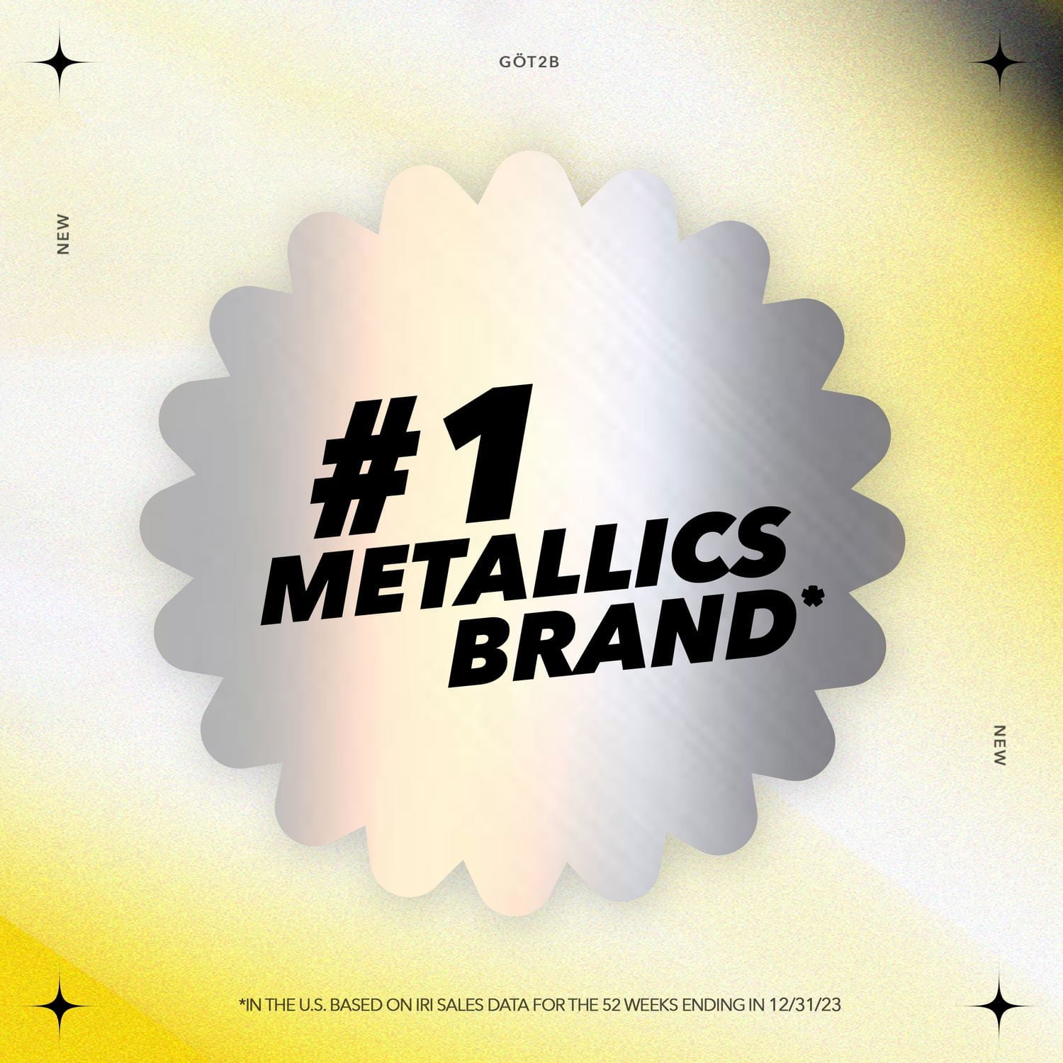 Got2b Metallics coloration permanente pour cheveux, argenté métallique M71, 1 application 1 application, 60 ml