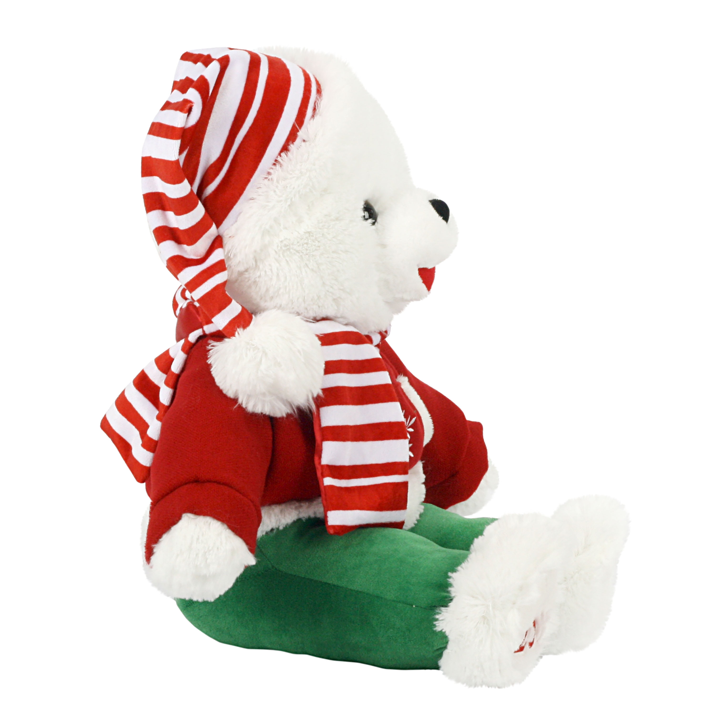 2012 WalMART CHRISTMAS Snowflake TEDDY BEAR White Boy 20" Red Cothes Great New 