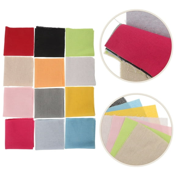 WEUVEB Cotton Linen Blend Embroidery Fabric Squares for Decorative Sewing and Needlework