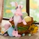 thumbnail image 5 of Conejo de Pascua de peluche | Muñeco sentado de patas largas para la decoración de la habitación infantil | Decoración de Pascua de tela suave de algodón para el hogar, mesa, sofá, chimenea, 5 of 9
