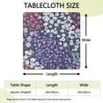 thumbnail image 2 of Pioneer Flower Floral Print Pattern Square Fitted Tablecloth with Elastic Edge,Square Table Cover,Washable Elastic Table Cover for Home Kitchen Party Decor 34"x34", 2 of 6
