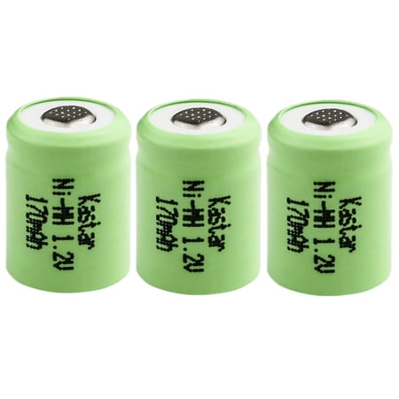 Kastar 3-Pack Ni-MH Battery 1.2V 170mAh Replacement for Wacom Inkling Pen Battery Wacom MDP-123 Digital Pen Battery Wacom ACK-403-03 ACK40303 Wacom Bamboo Ink 1/3AAA-17NM-GP 1/4AAA1.2V Battery