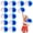 Blue+White, variant on 12 Pcs Cheerleading Pom Poms,14.57inch with Handle Style Cheerleading Handheld Squad Pompoms for Sports Team Cheer Spirit