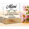 thumbnail image 4 of Best Mimi Gift Mimi Definition Desk Decor Mimi Acrylic Desk Plaque Sign with Wood Stand Home Office Table Desk Sign Keepsake 4x4 Inch, 4 of 6