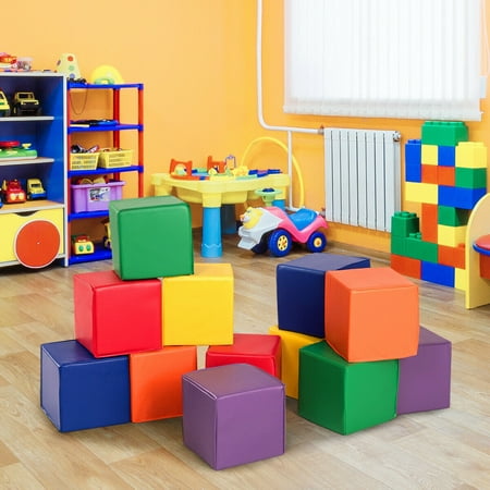 blocks building gymax pu foam colorful soft play piece